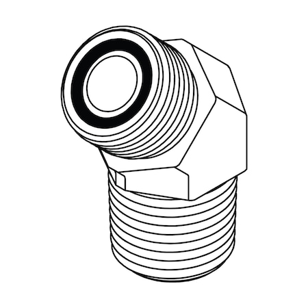 Hydraulic Fitting-Steel24MORFS-24MP 45